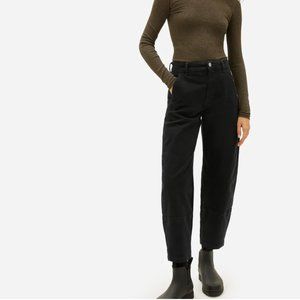 Size 4 Everlane Utility Barrel Pant - Black